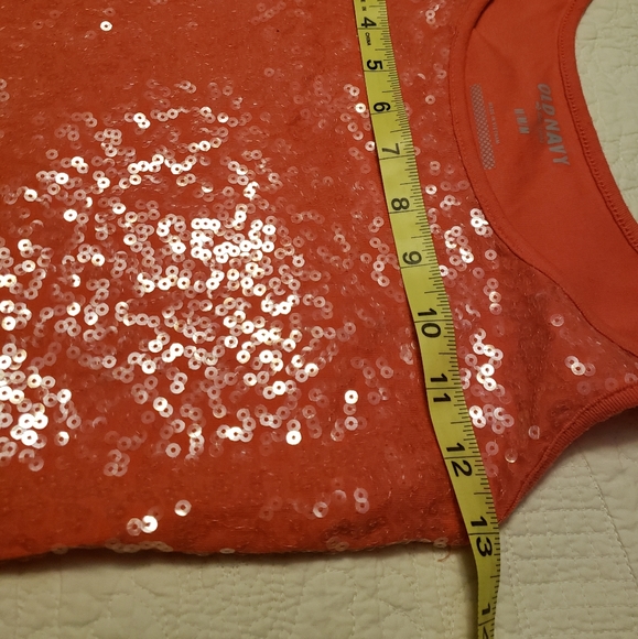 Orange sequined tank top - Picture 3 of 5